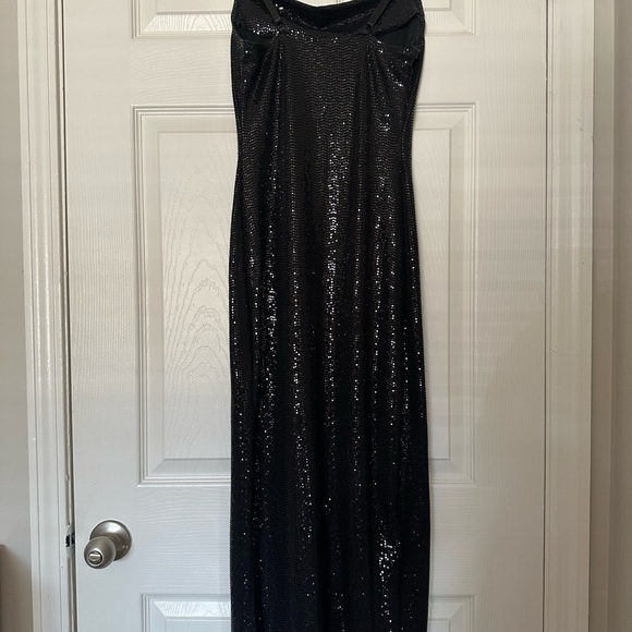Bebe Black Sequin Maxi Dress - Picture 2 of 8